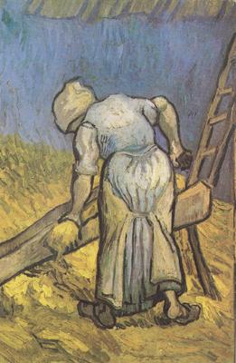 Vincent Van Gogh Peasant Woman Cutting Straw (nn04) oil painting picture